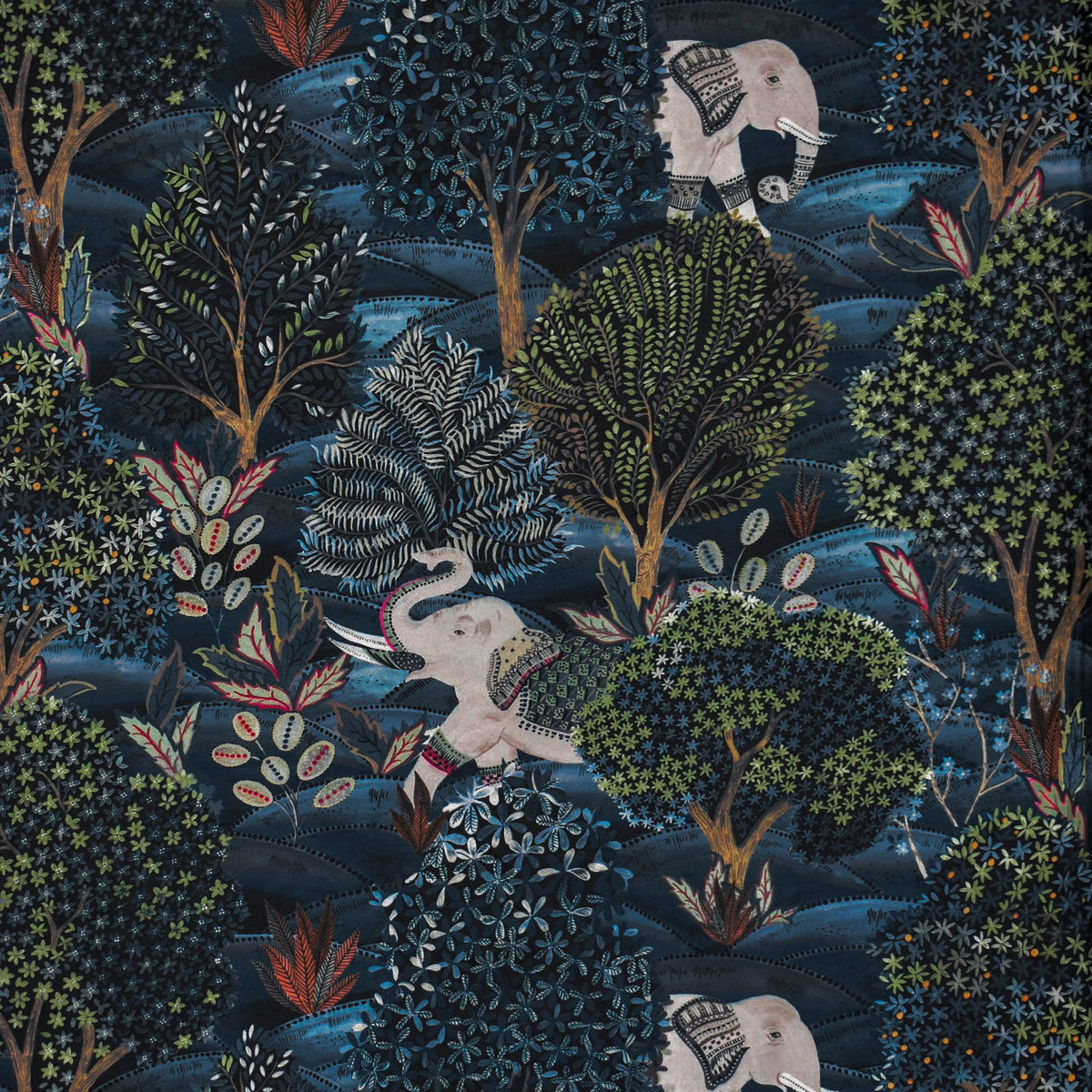 Blue Green Fabric