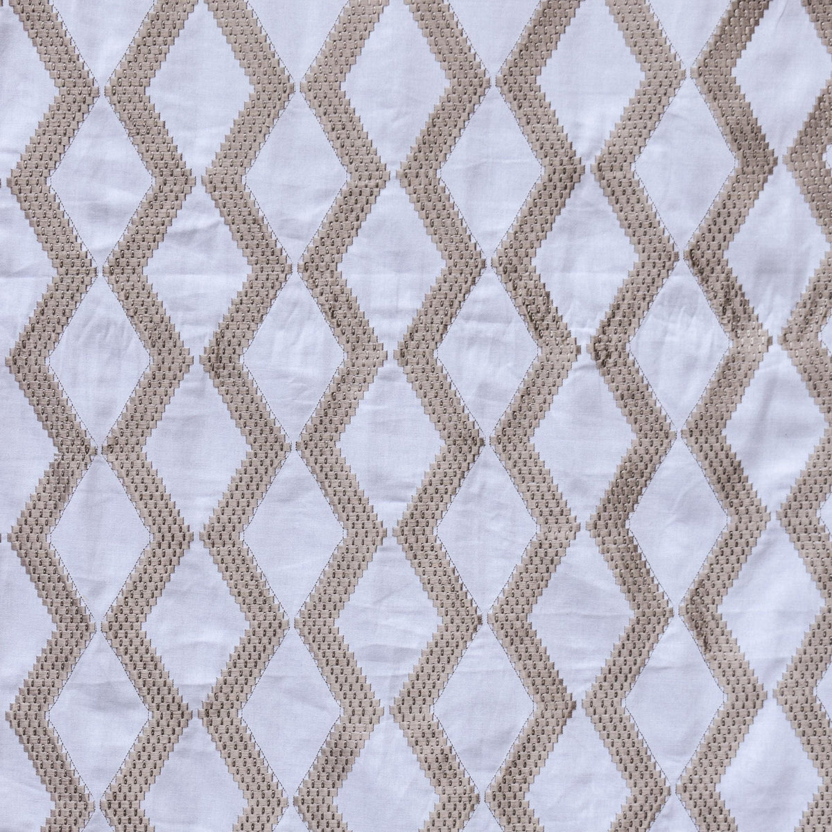 Pearl Beige Cotton Embroidery Fabric by the Yard