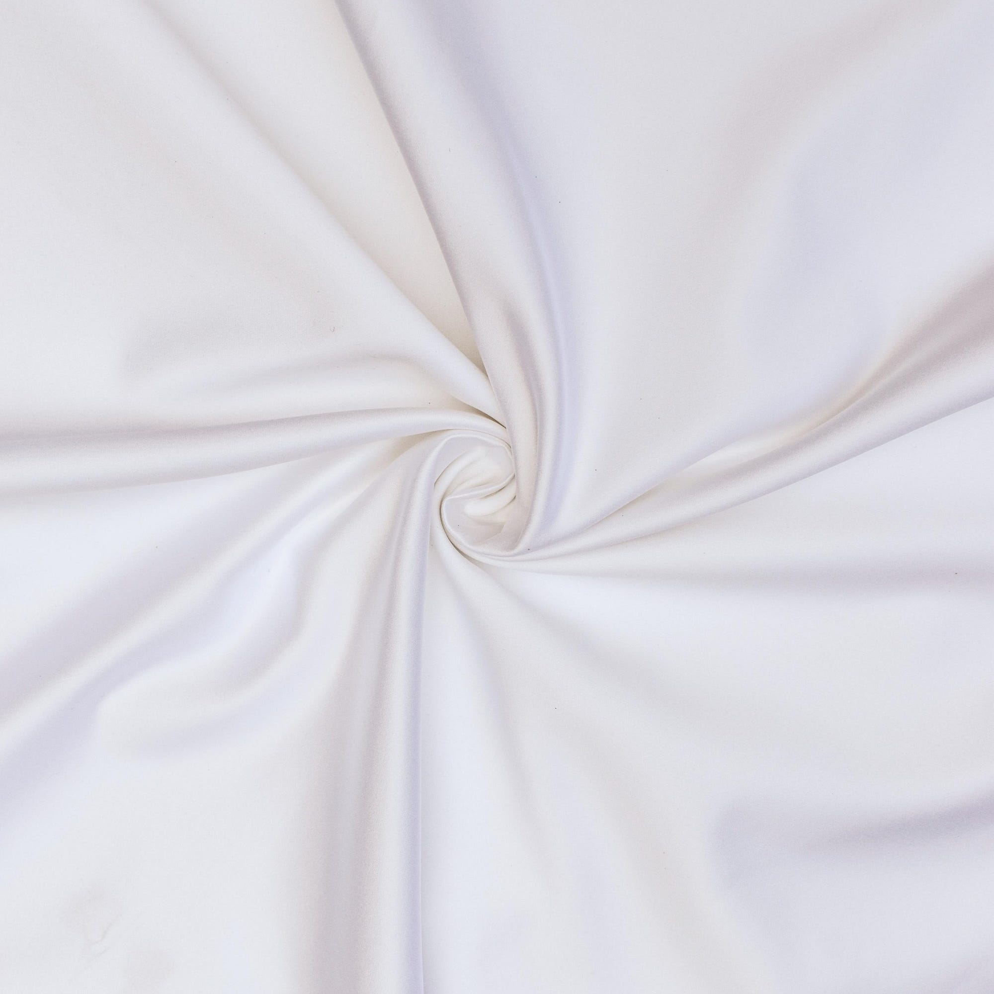 Off White Heavy Satin Fabric by the Yard