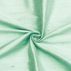 Mint Green 100% Pure Silk Dupioni Fabric By The Yard