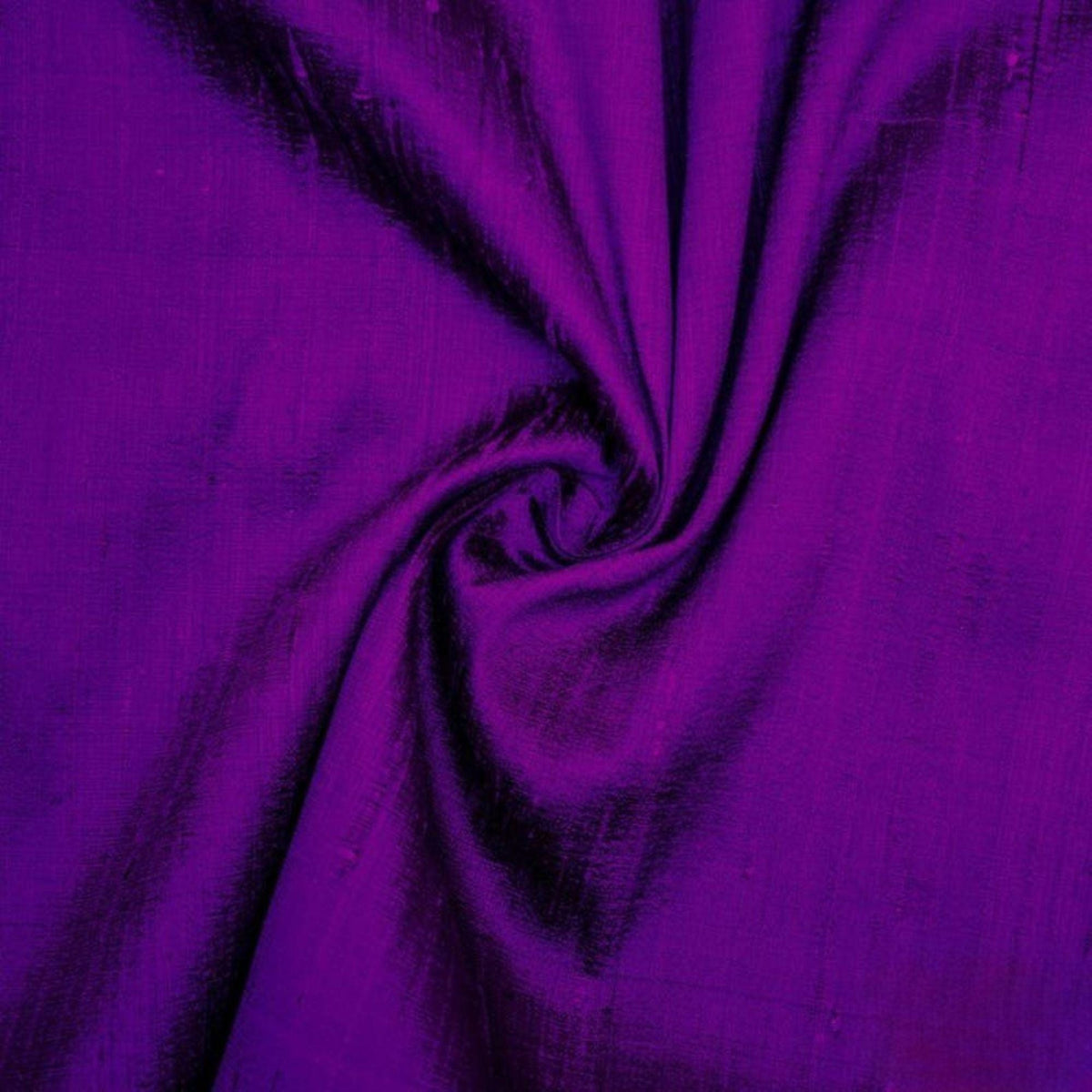 Bright Purple 100% Pure Silk Dupioni Fabric By The Yard
