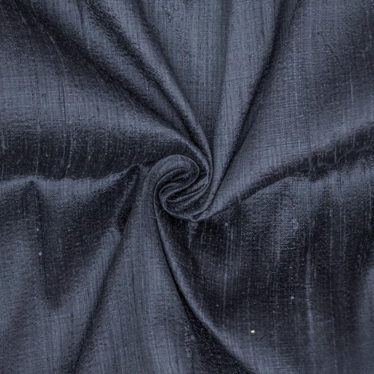 Midnight Blue 100% Pure Silk Fabric By The Yard