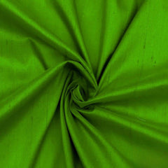 Grass Green Silk Dupioni Fabric By The Yard