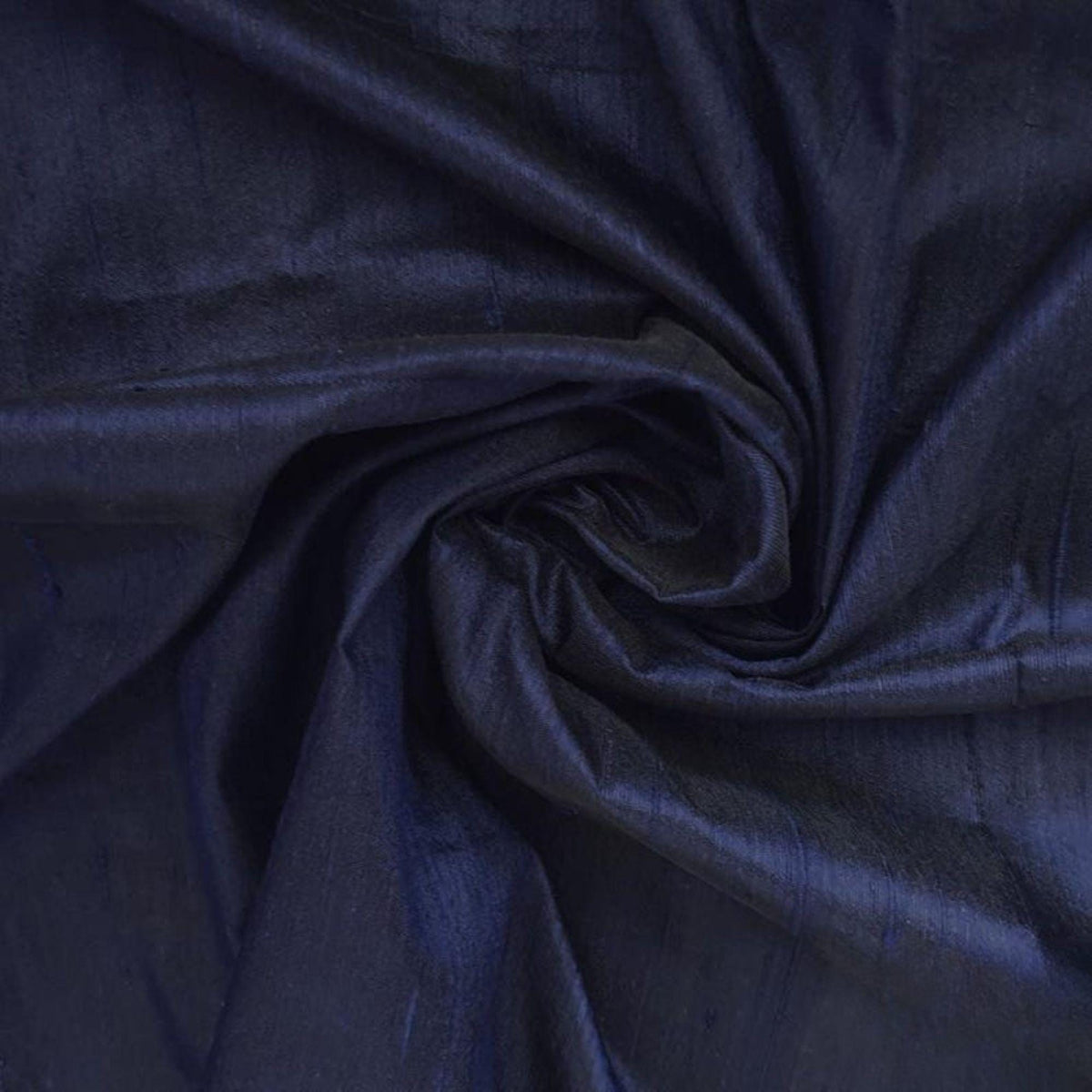 Navy Blue Silk Dupioni Fabric By The Yard