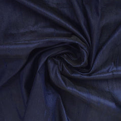 Navy Blue Silk Dupioni Fabric By The Yard