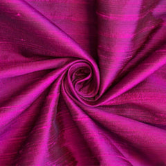 Dark Fuchsia Pink Silk Dupioni Fabric By The Yard