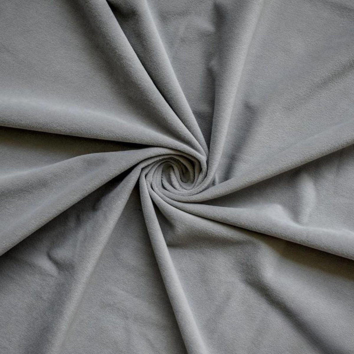 Light Grey High Quality Plush Velvet Fabric by the Yard