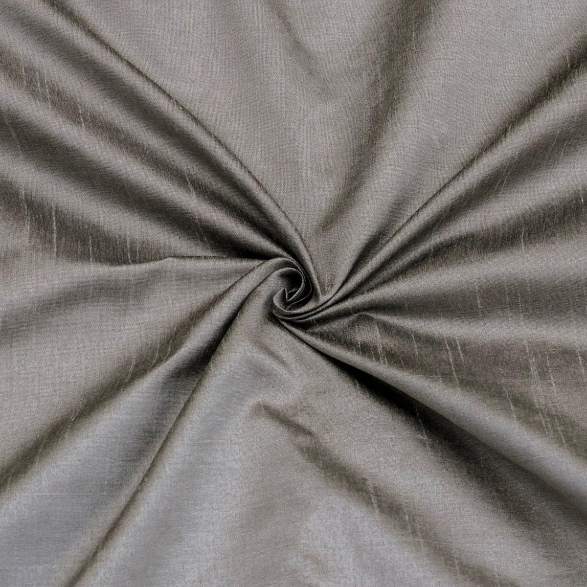 Metallic Warm Silver Faux Silk Fabric By The Yard