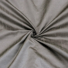 Metallic Warm Silver Faux Silk Fabric By The Yard