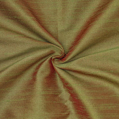 Green And Orange Faux Silk Fabric By The Yard