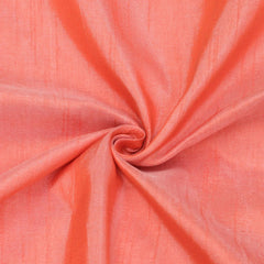 Coral Orange Faux Silk Fabric By The Yard