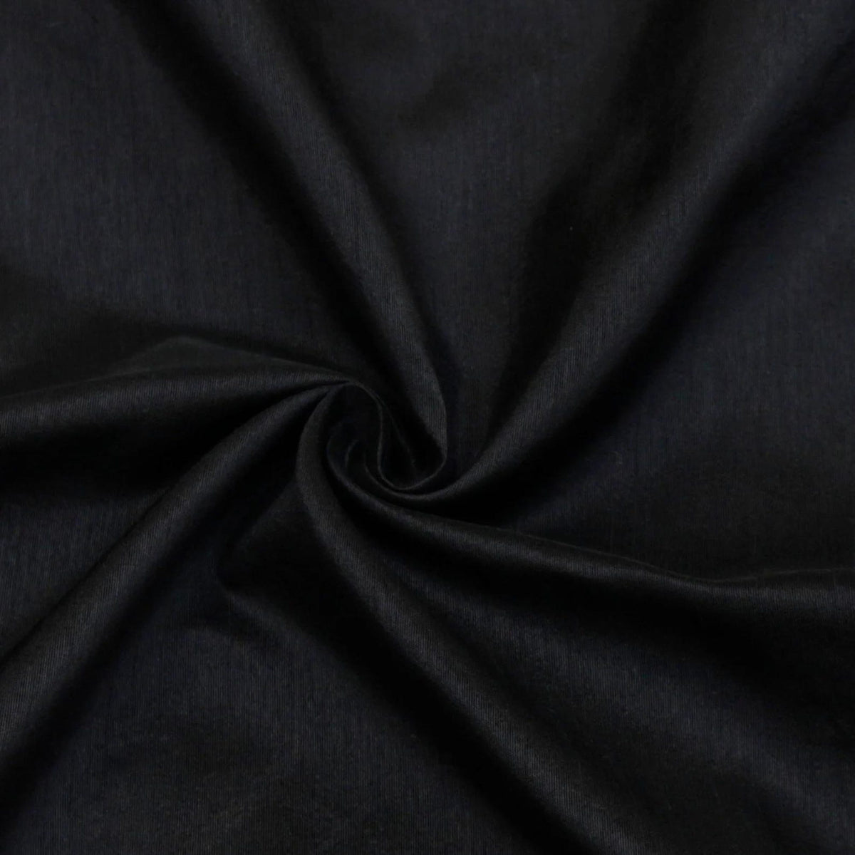 Black Faux Silk Fabric By The Yard