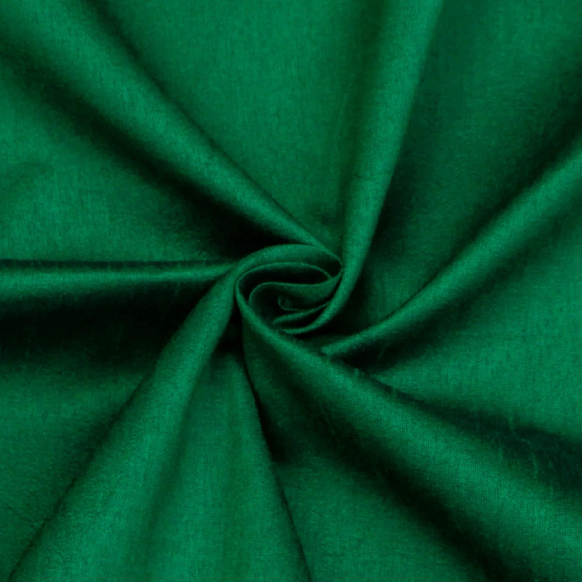Dark Emerald Green Faux Silk Fabric By The Yard