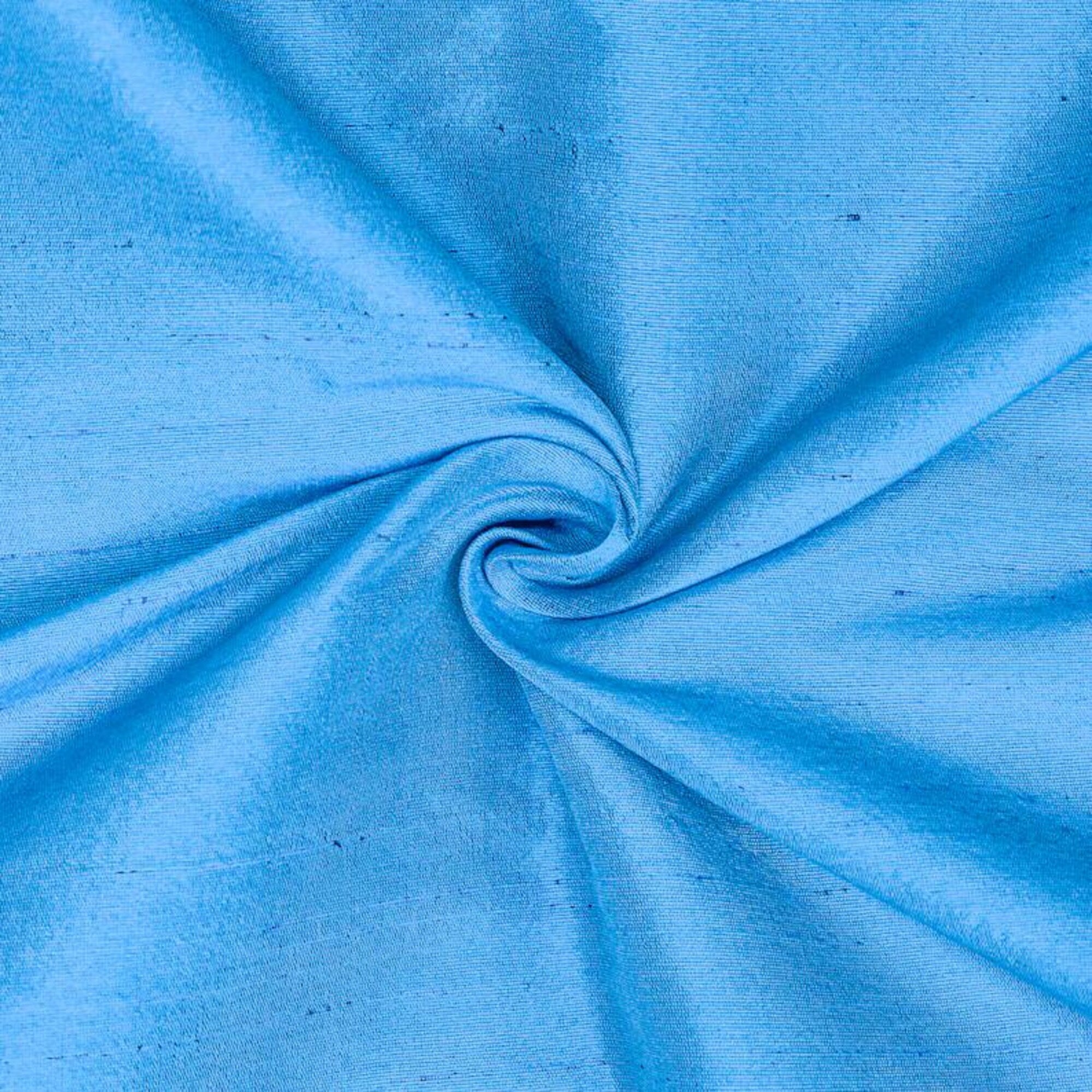 Blue Art Silk/Faux Silk Fabric by the Yard