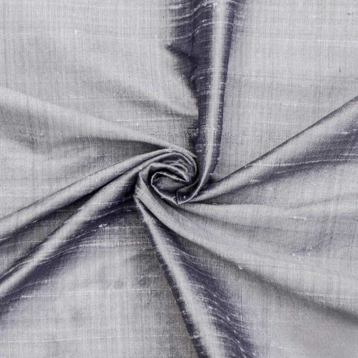 Silver Gray 100% Pure Silk Fabric By The Yard