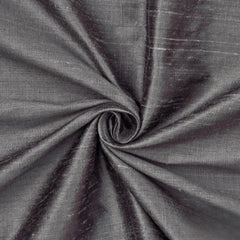 Charcoal Gray 100% Pure Silk Fabric By The Yard