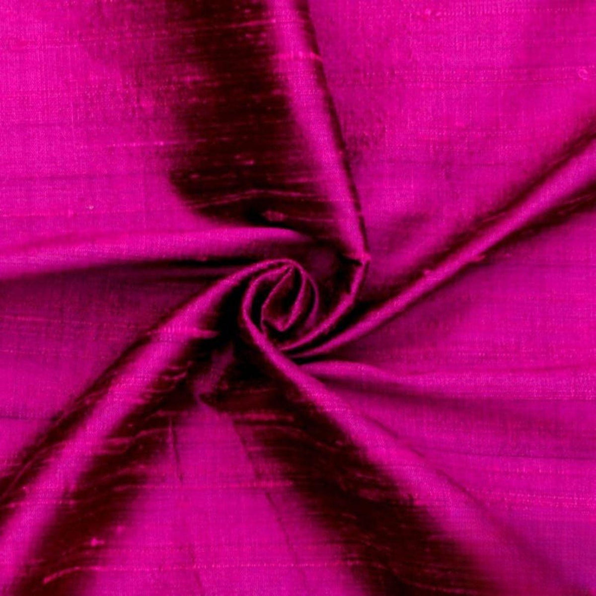 Dark Fuchsia Pink 100% Pure Silk Fabric By The Yard