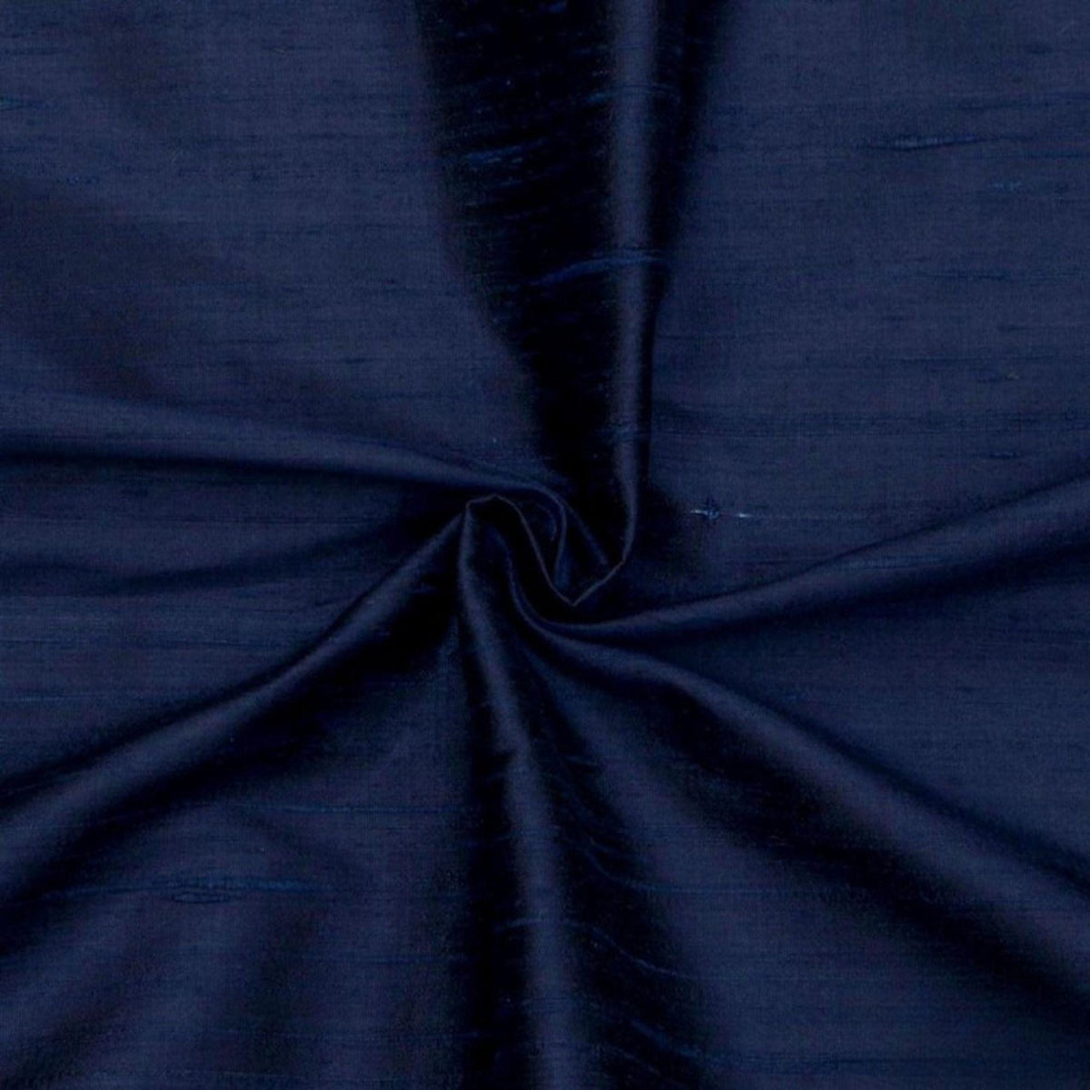 Navy Blue 100% Pure Silk Fabric By The Yard