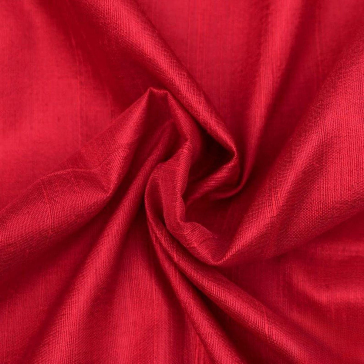 Red Silk Dupioni Fabric By The Yard