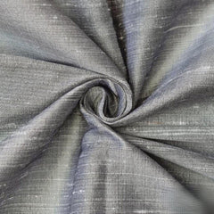 Gray Silk Dupioni Fabric By The Yard