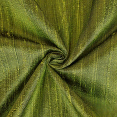 Olive Green Silk Dupioni Fabric By The Yard