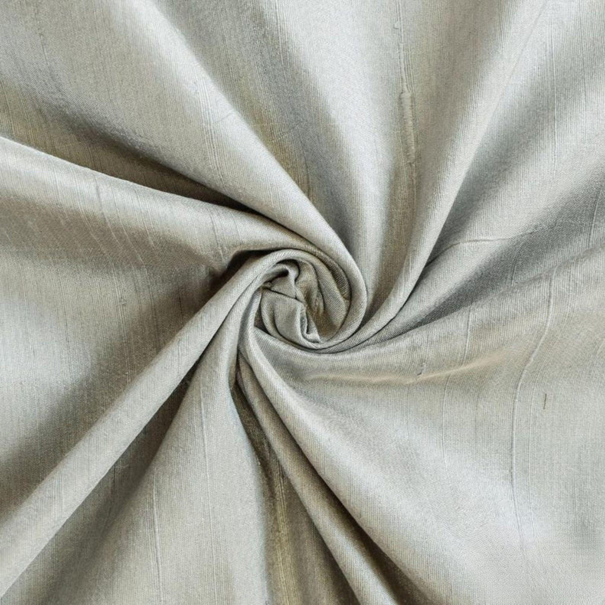 Light Gray Silk Dupioni Fabric By The Yard