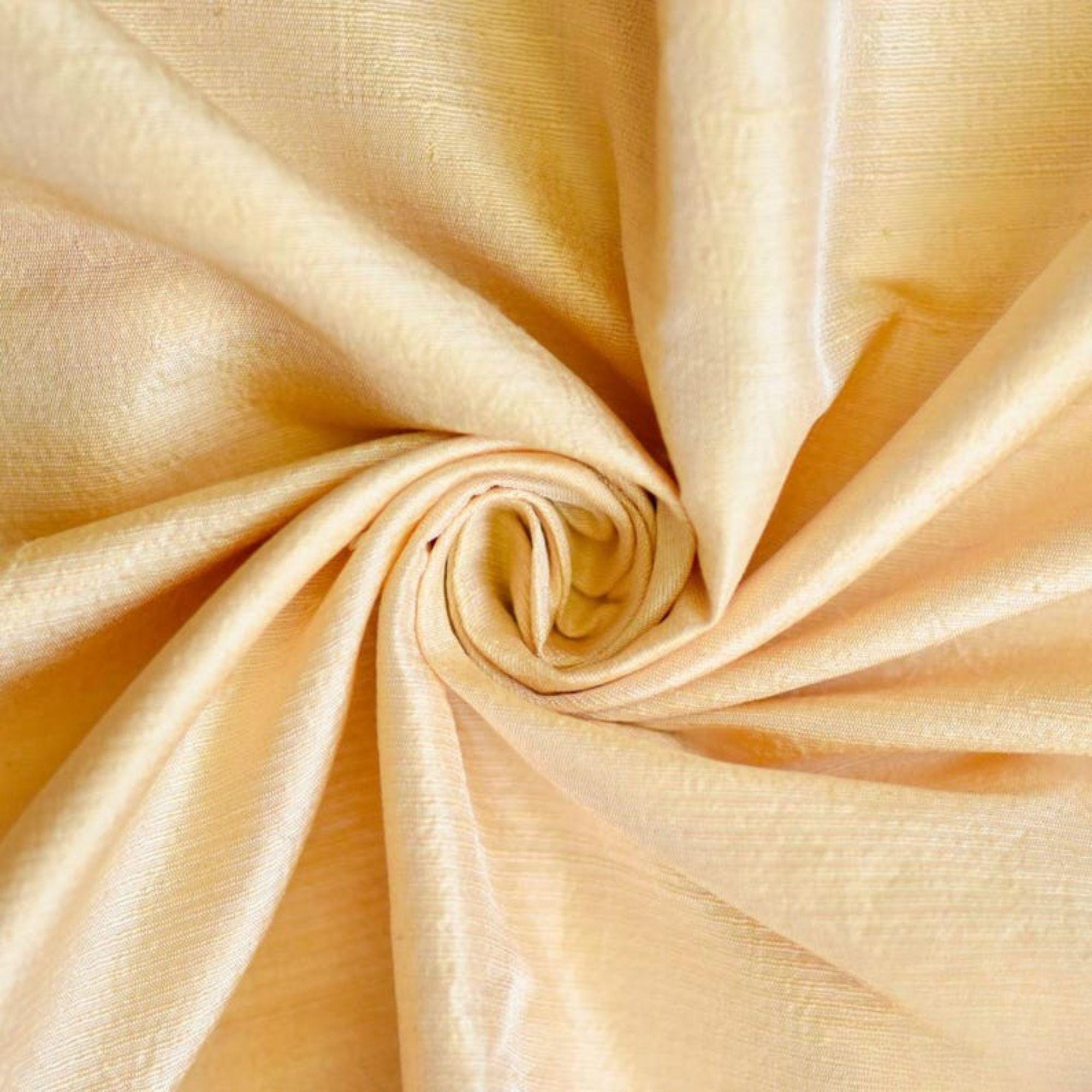 Light Gold Silk Dupioni Fabric By The Yard