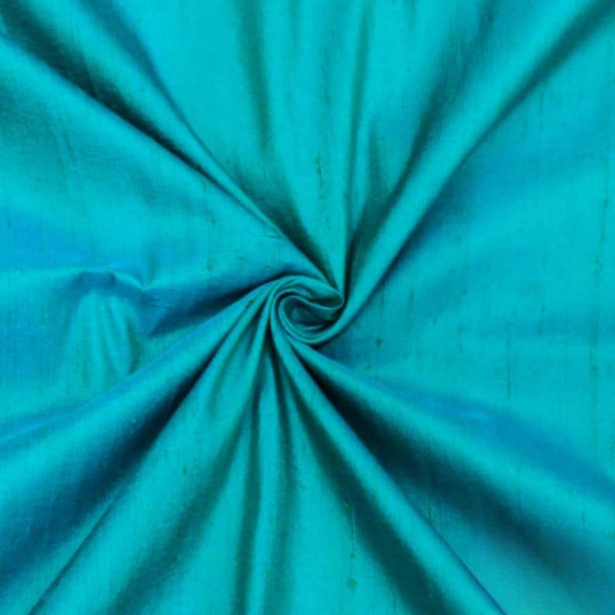 Peacock Green Blue Silk Dupioni Fabric By The Yard