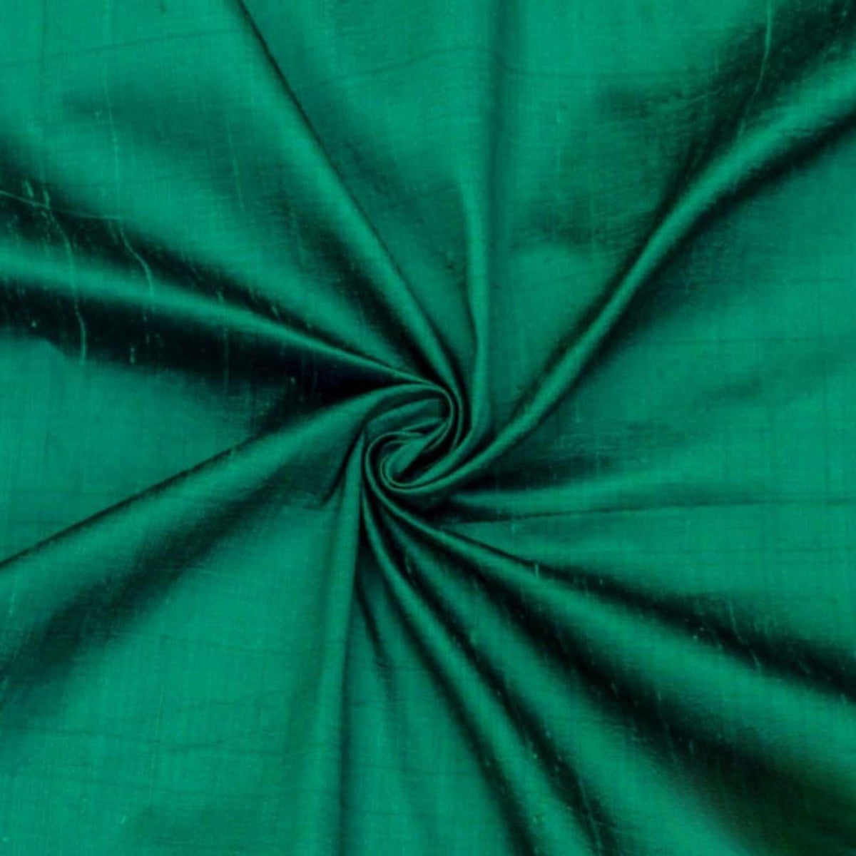 Dark Peacock Green Silk Dupioni Fabric By The Yard