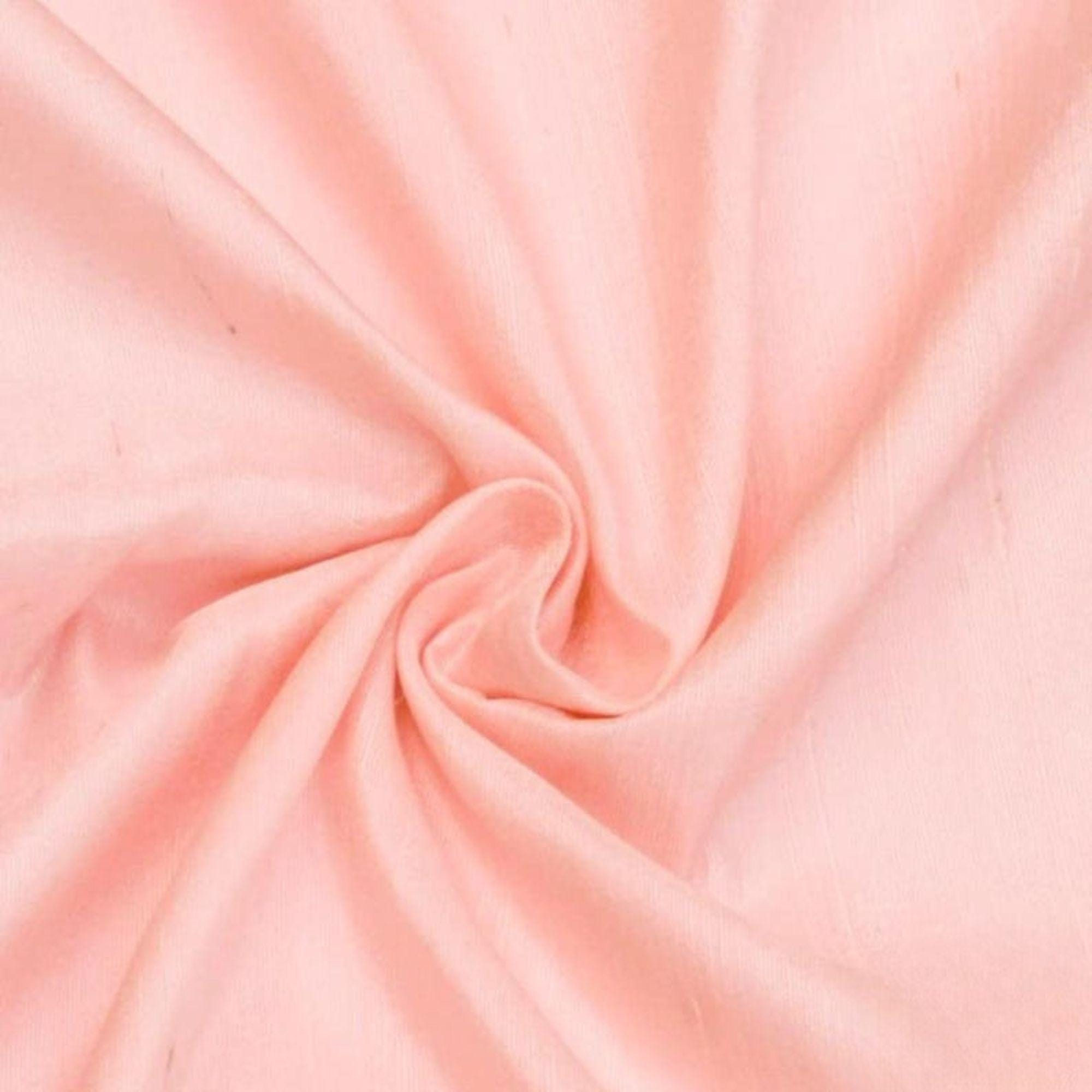 Peach Pink Pink Silk Dupioni Fabric By The Yard