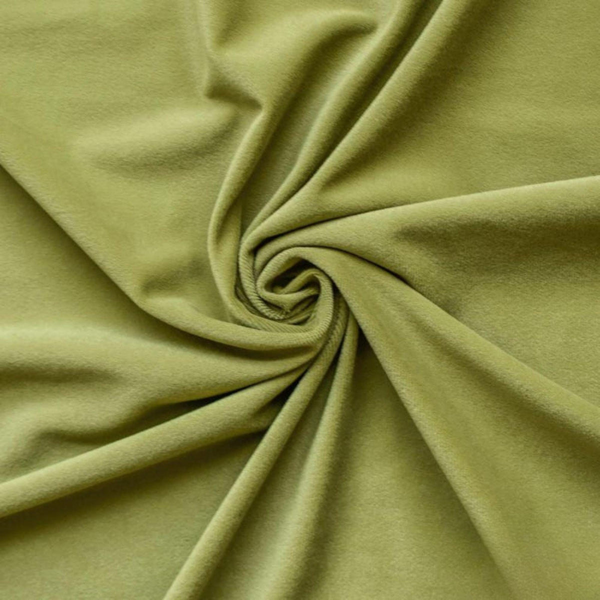 Light Olive High Quality Plush Velvet Fabric by the Yard