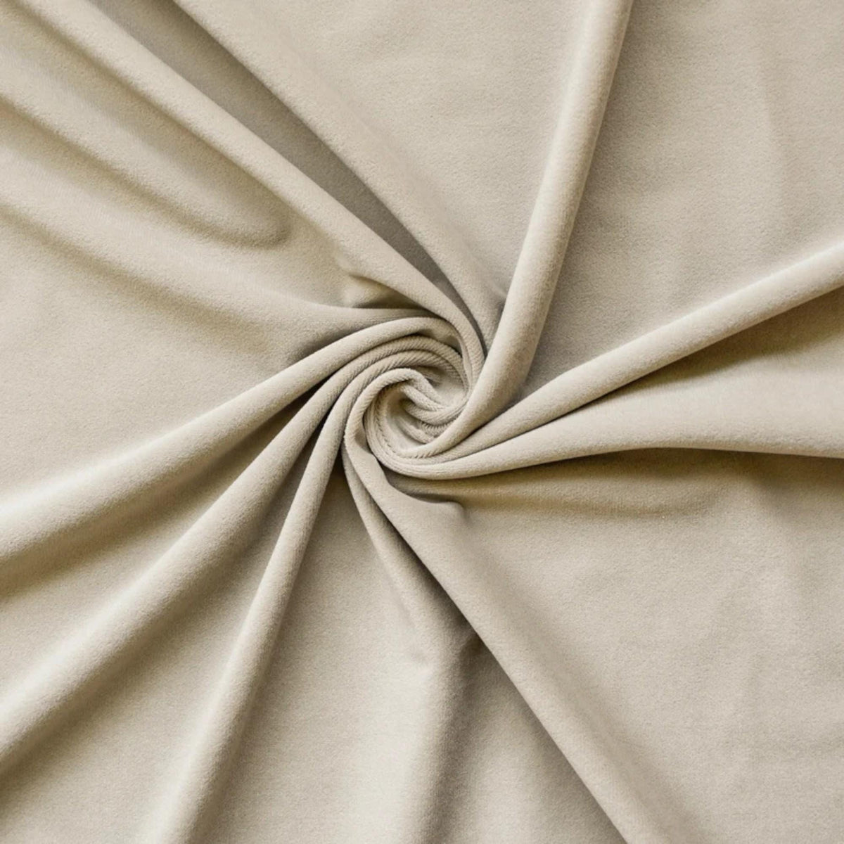 Ecru High Quality Plush Velvet Fabric by the Yard