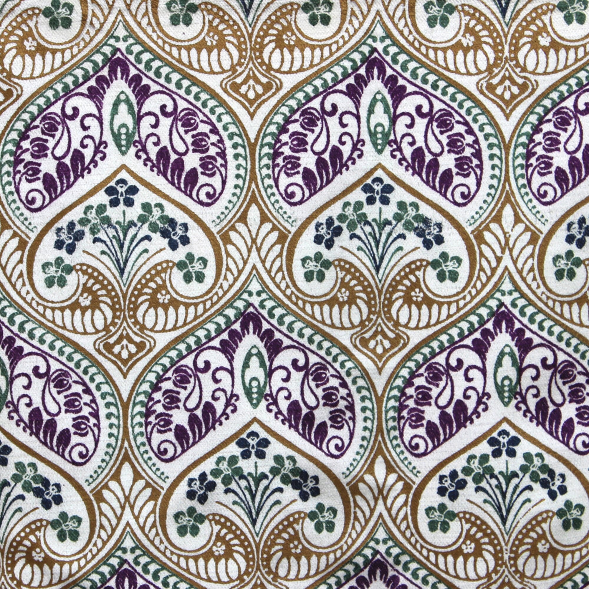 Moroccan Lotus Cotton Velvet Fabric By the Yard