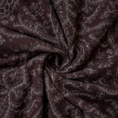 Wine, Blush Pink Thread Embroidery Wine Cotton Linen Fabric by the Yard