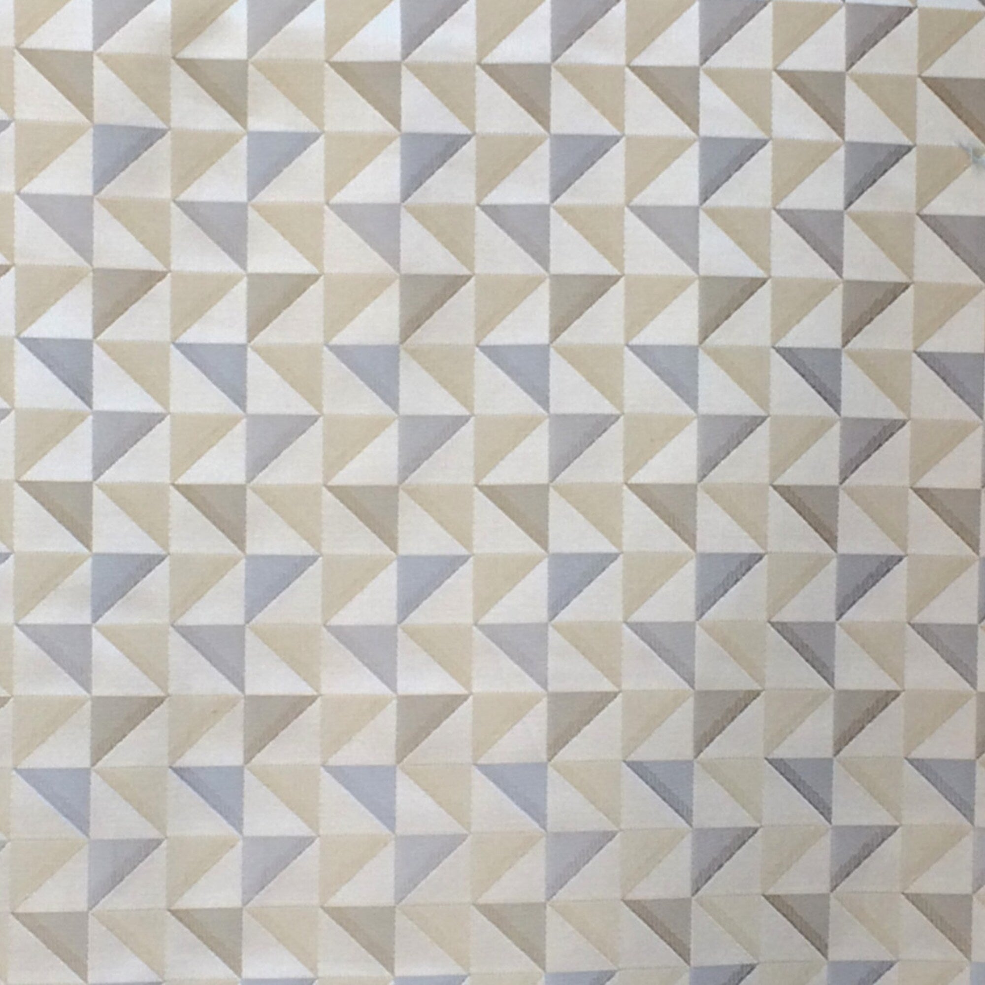 Light Gold Triangles Cototn Fabric By The Yard