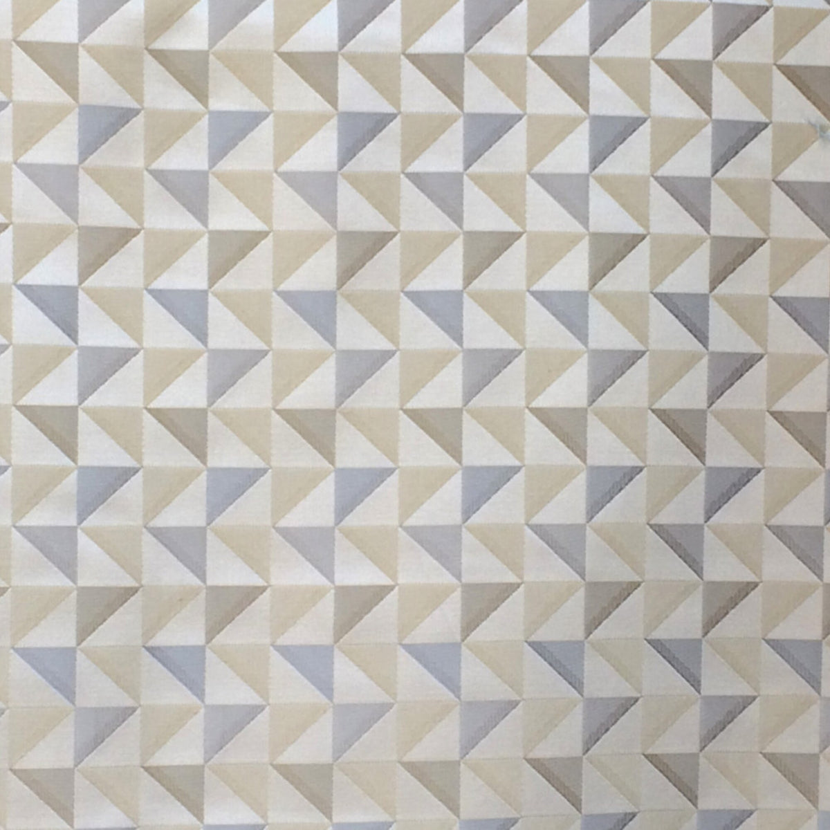 Light Gold Triangles Cototn Fabric By The Yard