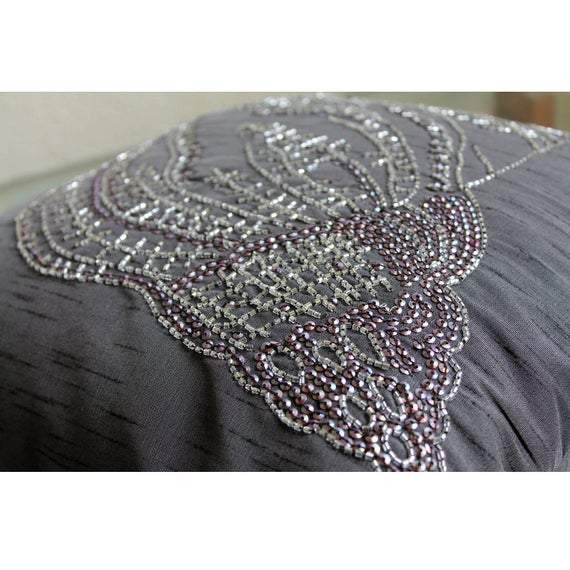 Night Sea Shell Gray Silk Decorative Euro Sham