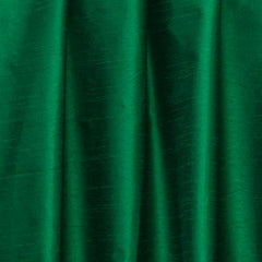Dark Emerald Green Art Silk Curtain Panels
