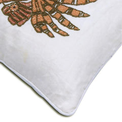 Koi Carp Beaded Throw Pillow Cover