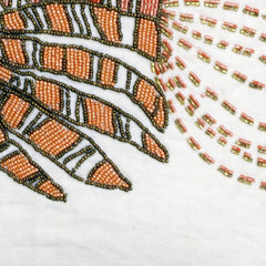 Koi Carp Orange Linen Throw Pillow Cover