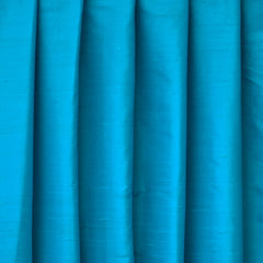Peacock Blue Silk Dupioni Curtain Panels