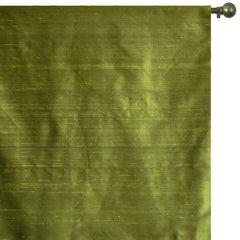 Olive Green Silk Dupioni Curtain Panels