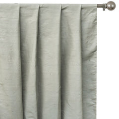Light Gray Silk Dupioni Curtain Panels