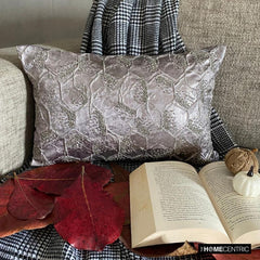 Silvery Lavender - Lavender Jacquard Decorative Lumbar  Pillow Cover