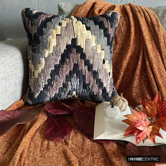 Zidan - Brown Velvet Throw Pillow Cover