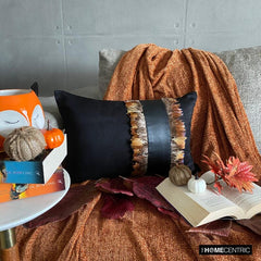 Feather Apart - Brown Suede Decorative Lumbar  Pillow Cover