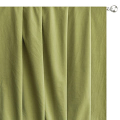 Light Olive Green Velvet Curtain Panels