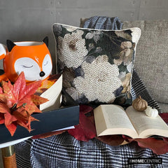 Rada - Grey Cotton & Linen Throw Pillow Cover