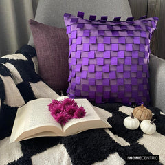 Purple Harmony - Purple Faux Suede Throw Pillow Cover