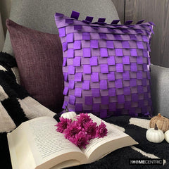 Purple Harmony - Purple Faux Suede Throw Pillow Cover